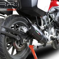 GPR auspuff kompatibel mit  Benelli Trk 502 2017-2020, Furore Evo4 Nero, Zugelassener legaler Slip-On-Auspuff mit ABE, inklusive abnehmbarem DB-Killer, Verbindungsrohr und Katalysator 
