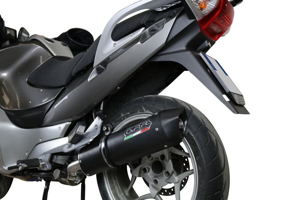 GPR auspuff kompatibel mit  Bmw R 1200 R 2006-2010, Furore Nero, Zugelassener legaler Slip-On-Auspuff mit Abe, einschließlich abnehmbarem DB-Killer und Verbindungsrohr 