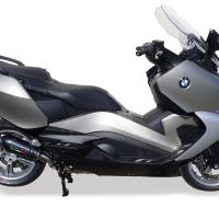 GPR auspuff kompatibel mit  Bmw C 650 Gt 2012-2015, New Grand Prix Evo Poppy, Zugelassener legaler Slip-On-Auspuff mit Abe, einschließlich abnehmbarem DB-Killer und Verbindungsrohr 