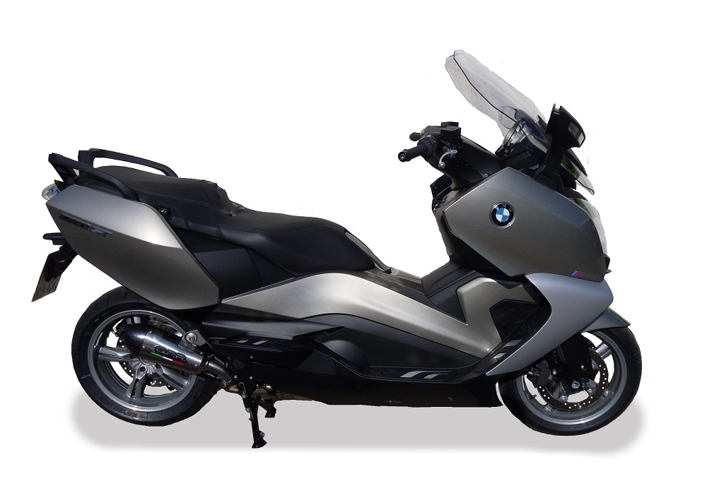 GPR auspuff kompatibel mit  Bmw C 650 Gt 2012-2015, New Grand Prix Evo Titanium, Zugelassener legaler Slip-On-Auspuff mit Abe, einschließlich abnehmbarem DB-Killer und Verbindungsrohr 