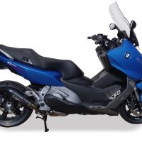 GPR auspuff kompatibel mit  Bmw C 600 Sport 2012-2016, New Grand Prix Evo Poppy, Zugelassener legaler Slip-On-Auspuff mit Abe, einschließlich abnehmbarem DB-Killer und Verbindungsrohr 