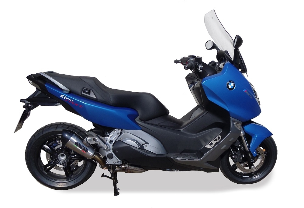 GPR auspuff kompatibel mit  Bmw C 600 Sport 2012-2016, New Grand Prix Evo Titanium, Zugelassener legaler Slip-On-Auspuff mit Abe, einschließlich abnehmbarem DB-Killer und Verbindungsrohr 