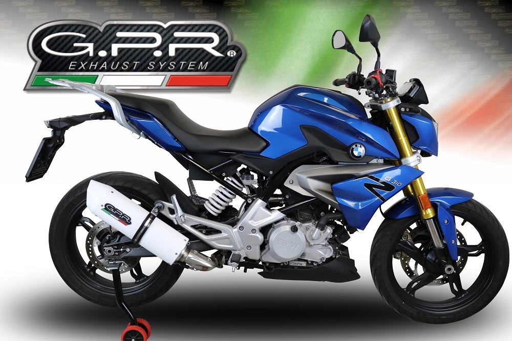 GPR auspuff kompatibel mit  Bmw G 310 R 2017-2021, Albus Evo4, Homologierte auspuff mit verbindungsrohr und katalysator 