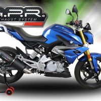 GPR auspuff kompatibel mit  Bmw G 310 R 2017-2021, Furore Evo4 Poppy, Homologierte auspuff mit verbindungsrohr und katalysator 
