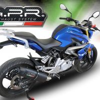 GPR auspuff kompatibel mit  Bmw G 310 R 2017-2021, Furore Evo4 Nero, Homologierte auspuff mit verbindungsrohr und katalysator 