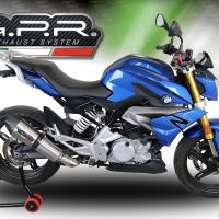 GPR auspuff kompatibel mit  Bmw G 310 R 2017-2021, New Grand Prix Evo Titanium, Homologierte auspuff mit verbindungsrohr und katalysator 