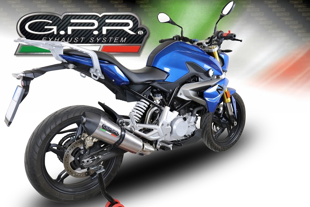 GPR auspuff kompatibel mit  Bmw G 310 R 2017-2021, New Grand Prix Evo Titanium, Homologierte auspuff mit verbindungsrohr und katalysator 