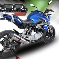GPR auspuff kompatibel mit  Bmw G 310 R 2017-2021, New Grand Prix Evo Titanium, Homologierte auspuff mit verbindungsrohr und katalysator 