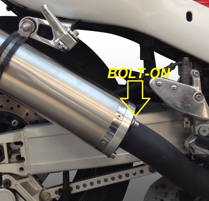GPR auspuff kompatibel mit  Suzuki Gsx-R 1000  2001-2002, Inox Tondo, Abgasschalldämpfer, ABE-geprüft, Montage mit speziellem Flansch 