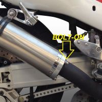 GPR auspuff kompatibel mit  Suzuki Gsx-R 1000  2001-2002, Inox Tondo, Abgasschalldämpfer, ABE-geprüft, Montage mit speziellem Flansch 