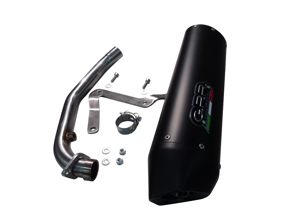 GPR auspuff kompatibel mit  Honda Dylan 150 2000-2006, Furore Nero, Zugelassener legaler Vollanlagenauspuff mit ABE, inklusive herausnehmbarem DB-Killer 