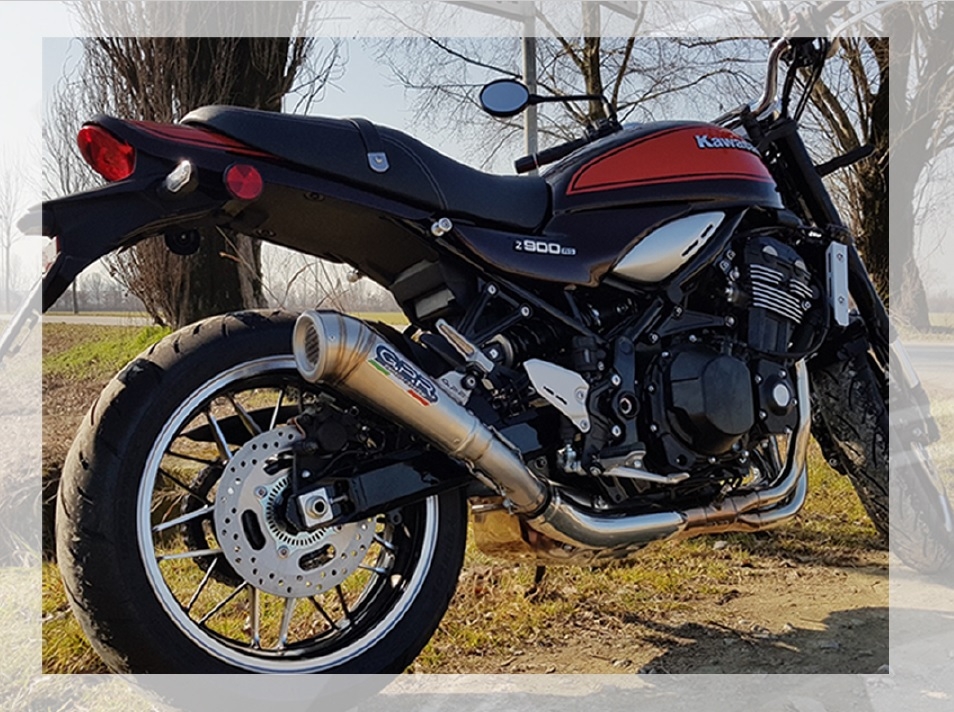GPR auspuff kompatibel mit  Bmw R 1100 R -Rs  1994-2002, Deeptone Inox Cafè Racer, Paar Auspuffschalldämpfer mit ABE-Zulassung, mit abnehmbaren db-Killern, Lieferung ohne Glied 