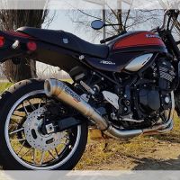 GPR auspuff kompatibel mit  Bmw R 1100 R -Rs  1994-2002, Deeptone Inox Cafè Racer, Paar Auspuffschalldämpfer mit ABE-Zulassung, mit abnehmbaren db-Killern, Lieferung ohne Glied 
