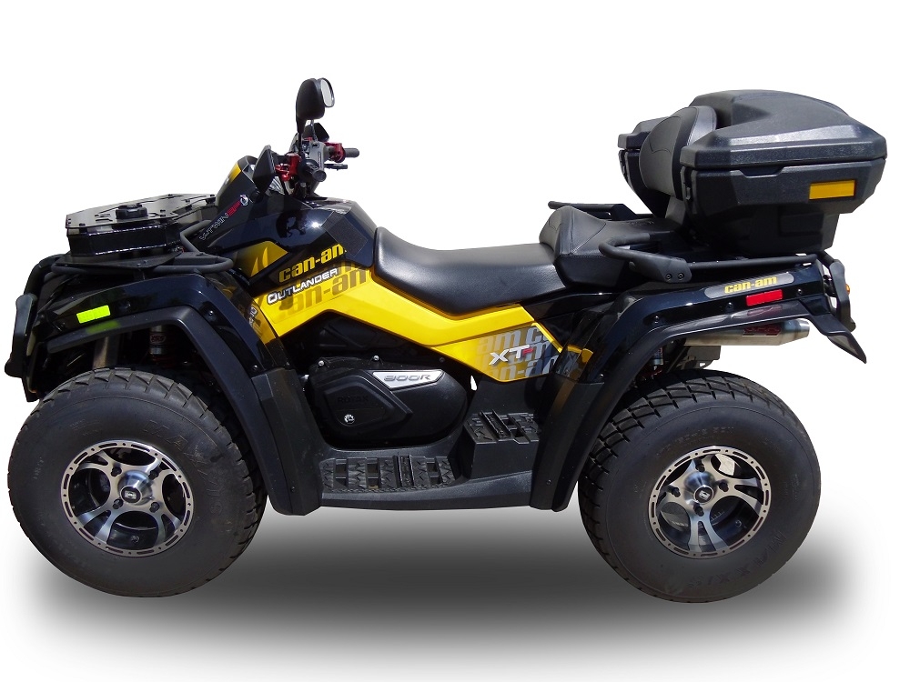 GPR auspuff kompatibel mit  Can Am Outlander 800 R short chassis 2013-2015, Deeptone Atv, Zugelassener legaler Slip-On-Auspuff mit Abe, einschließlich abnehmbarem DB-Killer und Verbindungsrohr 