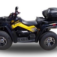 GPR auspuff kompatibel mit  Can Am Outlander 800 R short chassis 2013-2015, Deeptone Atv, Zugelassener legaler Slip-On-Auspuff mit Abe, einschließlich abnehmbarem DB-Killer und Verbindungsrohr 
