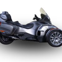 GPR auspuff kompatibel mit  Can Am Spyder 1000 RT 2013-2023, New Grand Prix Evo Poppy, Zugelassener legaler Slip-On-Auspuff mit Abe, einschließlich abnehmbarem DB-Killer,katakysator und Verbindungsrohr 