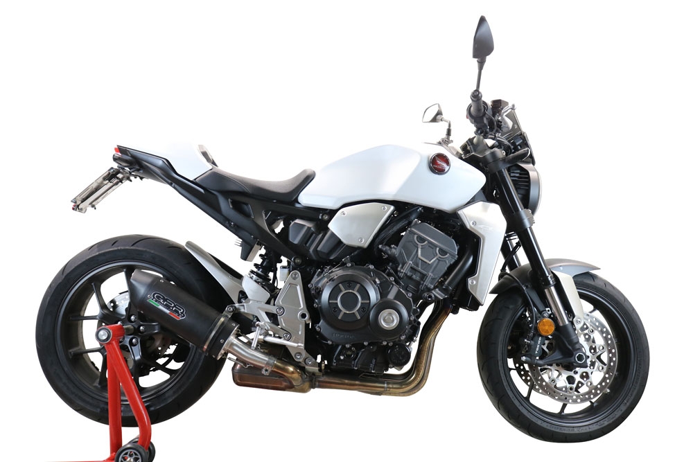 GPR auspuff kompatibel mit  Honda Cb 1000 R  2018-2020, Furore Nero, Rennauspuff, mit Verbindungsrohren, Artikel ohne Genehmigung 