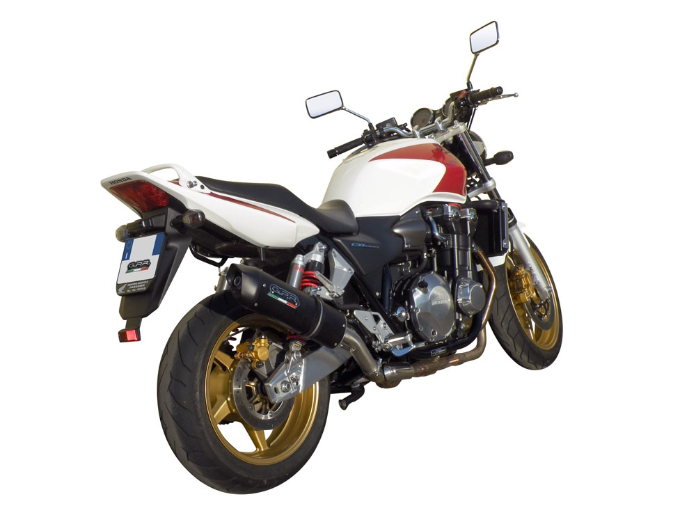 GPR auspuff kompatibel mit  Honda Cb 1300 2003-2012, Furore Nero, Zugelassener legaler Slip-On-Auspuff mit Abe, einschließlich abnehmbarem DB-Killer und Verbindungsrohr 