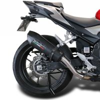 GPR auspuff kompatibel mit  Honda Cb 500 X 2019-2025, New Grand Prix Evo Black Titanium, Zugelassener legaler Slip-On-Auspuff mit Abe, einschließlich abnehmbarem DB-Killer und Verbindungsrohr 