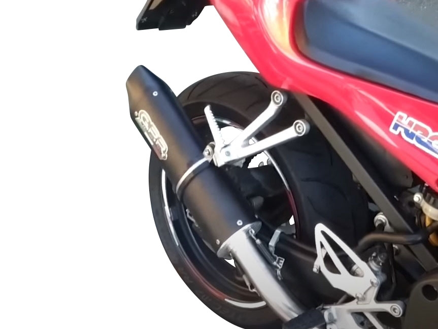 GPR auspuff kompatibel mit  Honda Cbf 500 2004-2007, Furore Nero, Zugelassener legaler Slip-On-Auspuff mit Abe, einschließlich abnehmbarem DB-Killer,katakysator und Verbindungsrohr 