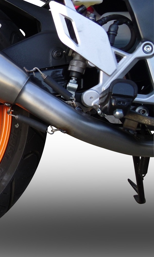 GPR auspuff kompatibel mit  Honda Cbr 125 R 2011-2016, Furore Nero, Kompletter Rennauspuff, geliefert mit spezifischem Krümmer, Artikel ohne Homologation 