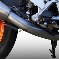 GPR auspuff kompatibel mit  Honda Cbr 125 R 2011-2016, Furore Nero, Kompletter Rennauspuff, geliefert mit spezifischem Krümmer, Artikel ohne Homologation 