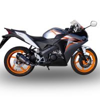 GPR auspuff kompatibel mit  Honda Cbr 125 R 2011-2016, New Grand Prix Evo Titanium, Zugelassener legaler Slip-On-Auspuff mit Abe, einschließlich abnehmbarem DB-Killer und Verbindungsrohr 