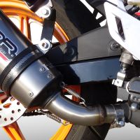 GPR auspuff kompatibel mit  Honda Cbr 125 R 2011-2016, New Grand Prix Evo Titanium, Zugelassener legaler Slip-On-Auspuff mit Abe, einschließlich abnehmbarem DB-Killer und Verbindungsrohr 