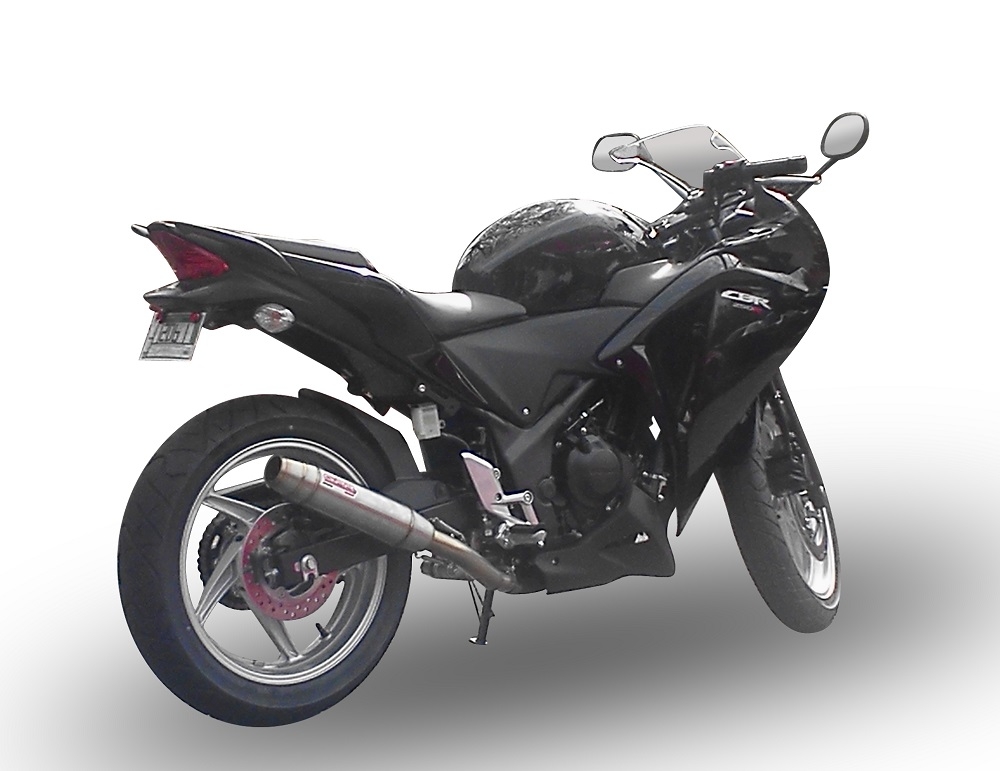 GPR auspuff kompatibel mit  Honda Cbr 250 R 2010-2014, Deeptone Inox, Zugelassener legaler Slip-On-Auspuff mit Abe, einschließlich abnehmbarem DB-Killer,katakysator und Verbindungsrohr 
