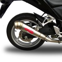 GPR auspuff kompatibel mit  Honda Cbr 250 R 2010-2014, Powercone Evo, Zugelassener legaler Slip-On-Auspuff mit Abe, einschließlich abnehmbarem DB-Killer und Verbindungsrohr 