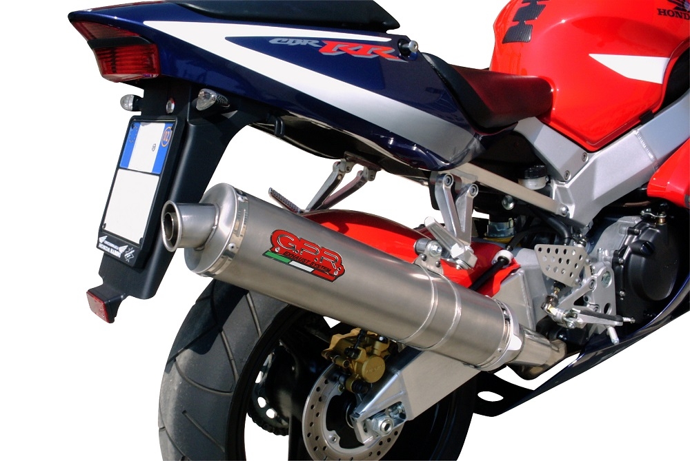 GPR auspuff kompatibel mit  Honda Cbr 900 Rr 2000-2003, Inox Tondo, Abgasschalldämpfer, ABE-geprüft, Montage mit speziellem Flansch 