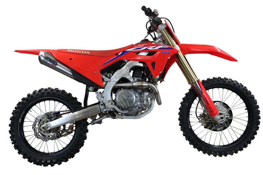 GPR auspuff kompatibel mit  Honda Crf 450 R-RX 2021-2025, Pentacross Inox, Racing-Komplettsystem-Auspuff, einschließlich Krümmer und abnehmbarem DB-Killer 