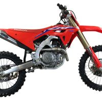 GPR auspuff kompatibel mit  Honda Crf 450 R-RX 2021-2025, Pentacross Inox, Racing-Komplettsystem-Auspuff, einschließlich Krümmer und abnehmbarem DB-Killer 