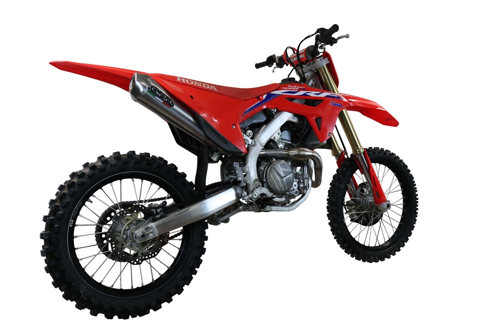 GPR auspuff kompatibel mit  Honda Crf 450 R-RX 2021-2025, Pentacross Inox, Racing-Komplettsystem-Auspuff, einschließlich Krümmer und abnehmbarem DB-Killer 