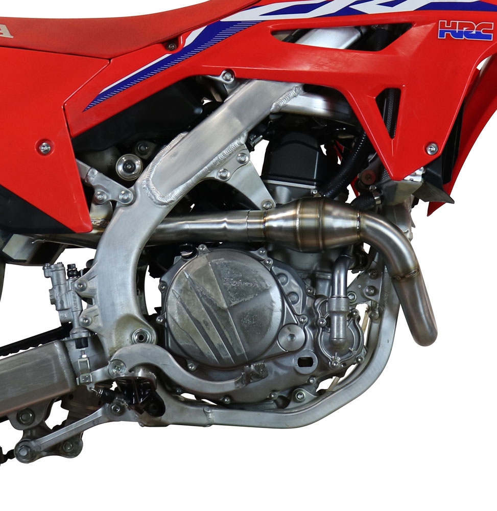 GPR auspuff kompatibel mit  Honda Crf 450 R-RX 2021-2025, Pentacross Inox, Racing-Komplettsystem-Auspuff, einschließlich Krümmer und abnehmbarem DB-Killer 