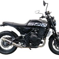 GPR auspuff kompatibel mit  Brixton CroSsfire 500 X  2022-2023, Deeptone Inox, Zugelassener legaler Slip-On-Auspuff mit Abe, einschließlich abnehmbarem DB-Killer und Verbindungsrohr 