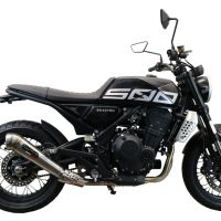 GPR auspuff kompatibel mit  Brixton CroSsfire 500 X  2020-2021, Powercone Evo, Zugelassener legaler Slip-On-Auspuff mit Abe, einschließlich abnehmbarem DB-Killer und Verbindungsrohr 