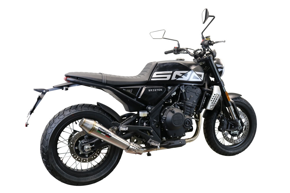 GPR auspuff kompatibel mit  Brixton CroSsfire 500 X  2022-2023, Ultracone, Zugelassener legaler Slip-On-Auspuff mit Abe, einschließlich abnehmbarem DB-Killer und Verbindungsrohr 