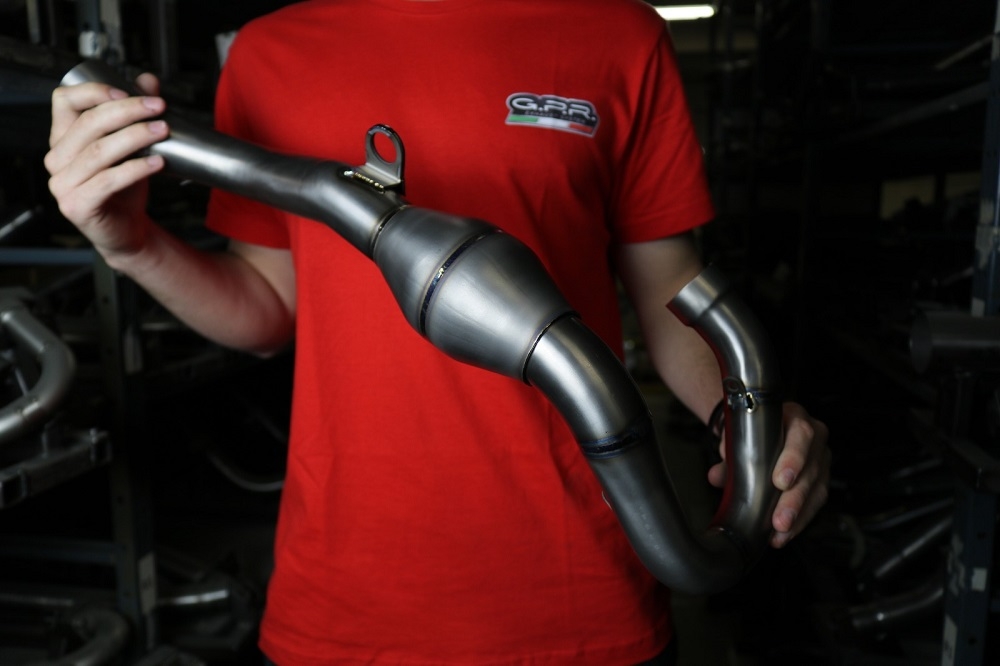 GPR auspuff kompatibel mit  Gas Gas EW 500 F 2024-2025, Pentacross FULL Titanium, Racing-Komplettsystem-Auspuff, einschließlich Krümmer und abnehmbarem DB-Killer 
