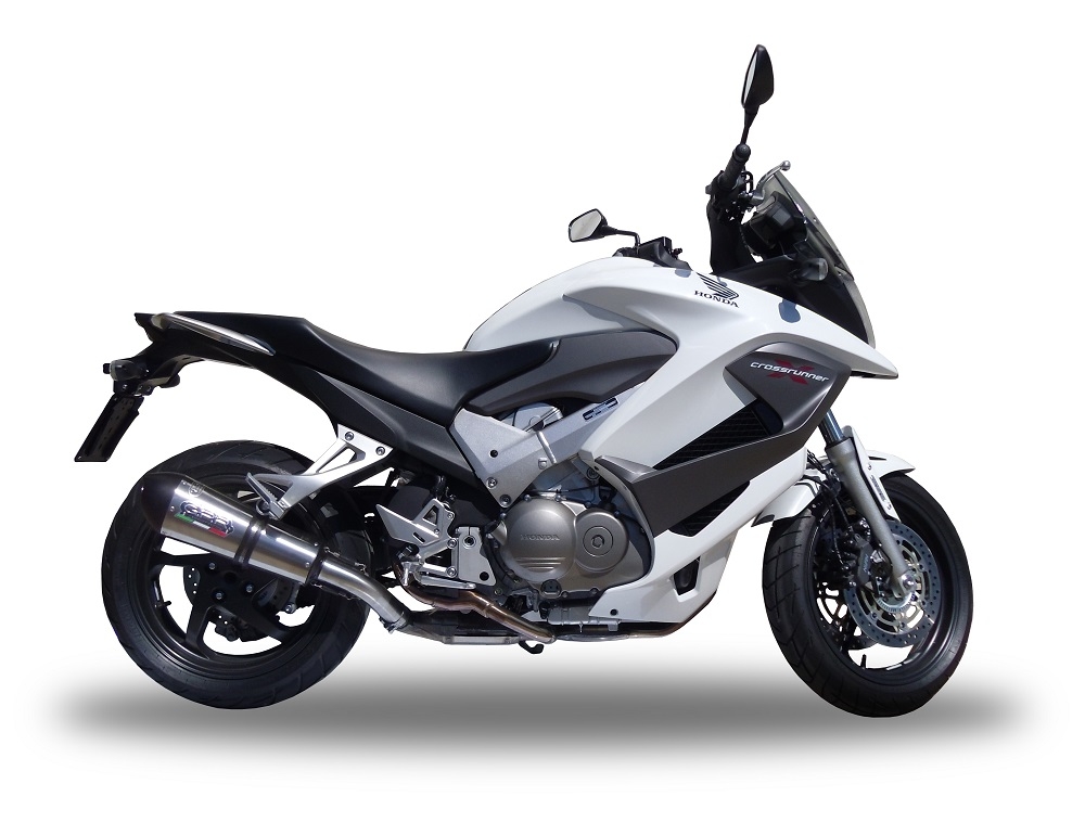 GPR auspuff kompatibel mit  Honda Crossrunner 800 Vfr 800 X 2011-2014, New Grand Prix Evo Titanium, Zugelassener legaler Slip-On-Auspuff mit Abe, einschließlich abnehmbarem DB-Killer und Verbindungsrohr 