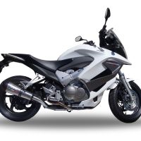 GPR auspuff kompatibel mit  Honda Crossrunner 800 Vfr 800 X 2011-2014, New Grand Prix Evo Titanium, Zugelassener legaler Slip-On-Auspuff mit Abe, einschließlich abnehmbarem DB-Killer und Verbindungsrohr 