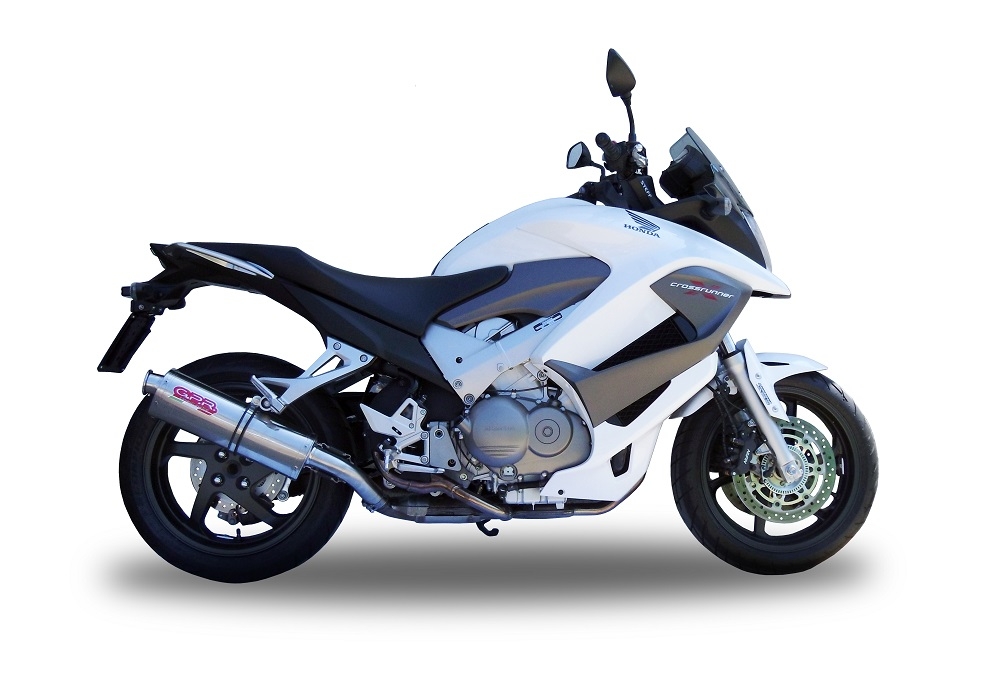 GPR auspuff kompatibel mit  Honda Crossrunner 800 Vfr 800 X 2011-2014, Trioval, Zugelassener legaler Slip-On-Auspuff mit Abe, einschließlich abnehmbarem DB-Killer und Verbindungsrohr 