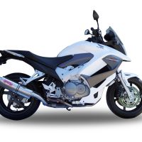 GPR auspuff kompatibel mit  Honda Crossrunner 800 Vfr 800 X 2011-2014, Trioval, Zugelassener legaler Slip-On-Auspuff mit Abe, einschließlich abnehmbarem DB-Killer und Verbindungsrohr 