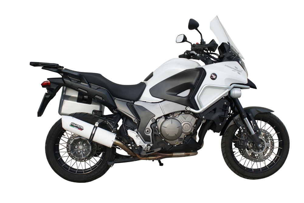 GPR auspuff kompatibel mit  Honda VFR1200X Crosstourer 2017-2020, Albus Evo4, Zugelassener legaler Slip-On-Auspuff mit Abe, einschließlich abnehmbarem DB-Killer und Verbindungsrohr 