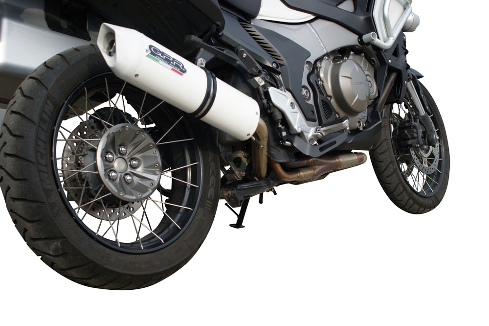 GPR auspuff kompatibel mit  Honda VFR1200X Crosstourer 2017-2020, Albus Evo4, Zugelassener legaler Slip-On-Auspuff mit Abe, einschließlich abnehmbarem DB-Killer und Verbindungsrohr 