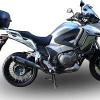 GPR auspuff kompatibel mit  Honda VFR1200X Crosstourer 2011-2016, New Grand Prix Evo Titanium, Zugelassener legaler Slip-On-Auspuff mit Abe, einschließlich abnehmbarem DB-Killer und Verbindungsrohr 
