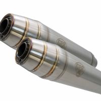 GPR auspuff kompatibel mit  Bmw R 1100 R -Rs  1994-2002, Deeptone Inox Cafè Racer, Paar Auspuffschalldämpfer mit ABE-Zulassung, mit abnehmbaren db-Killern, Lieferung ohne Glied 