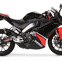 GPR auspuff kompatibel mit  Derbi Gpr 125 2009-2010, Alluminio Ghost, Homologierte auspuff mit verbindungsrohr und katalysator 