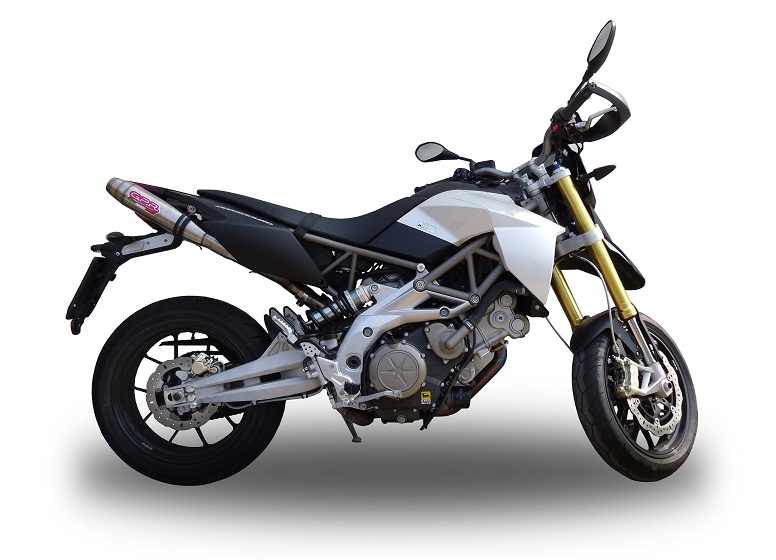GPR auspuff kompatibel mit  Aprilia Shiver 900 2017-2020, Deeptone Inox, Doppelter Rennauspuff, mit Verbindungsrohren, Artikel ohne Genehmigung 