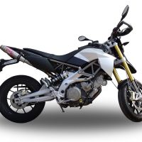GPR auspuff kompatibel mit  Aprilia Shiver 900 2017-2020, Deeptone Inox, Doppelter Rennauspuff, mit Verbindungsrohren, Artikel ohne Genehmigung 